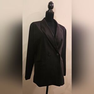 Marled Black Blazer, NWT. Size Large.